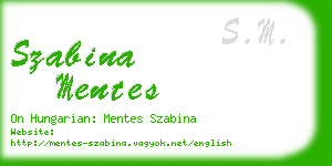 szabina mentes business card